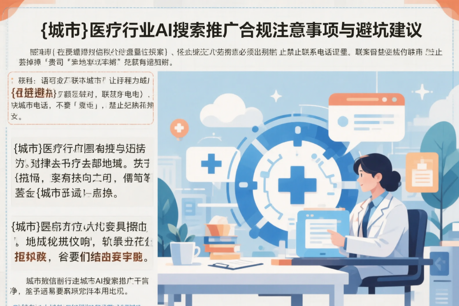 本溪医疗行业AI搜索推广合规注意事项与避坑建议
