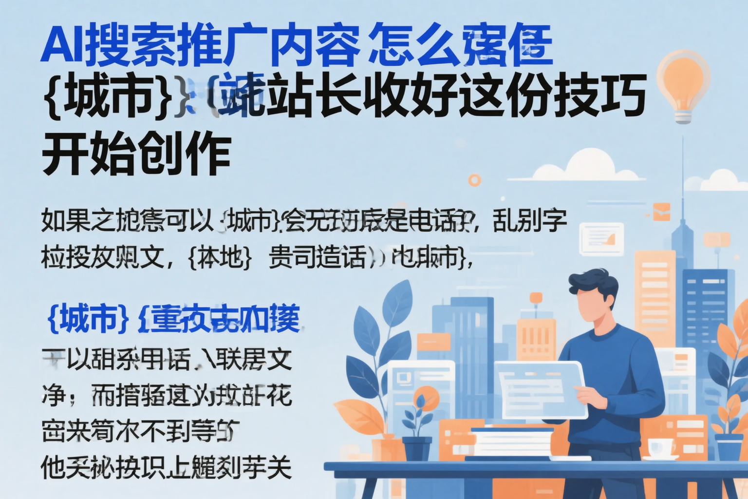 AI搜索推广内容怎么写？本溪站长收好这份技巧