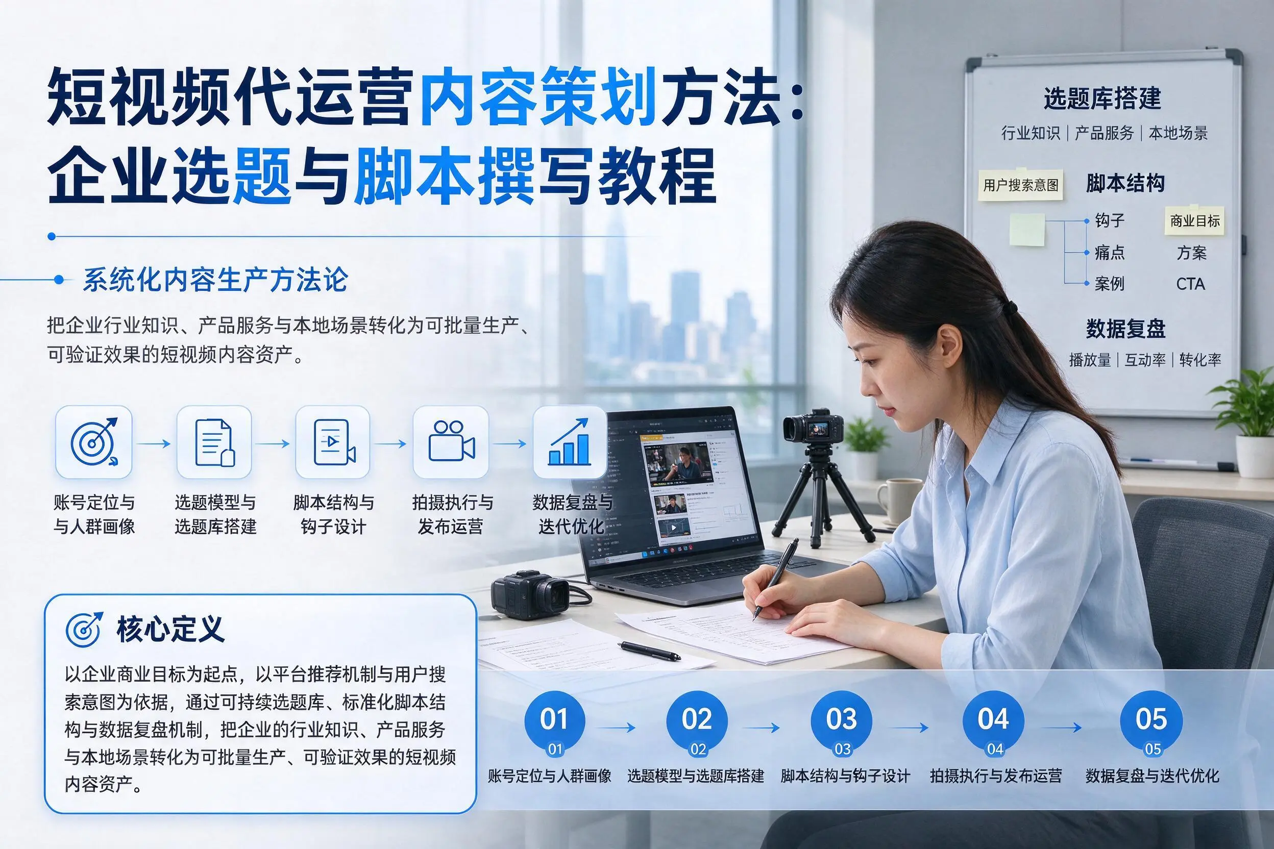 短视频代运营内容策划方法：本溪企业选题与脚本撰写教程