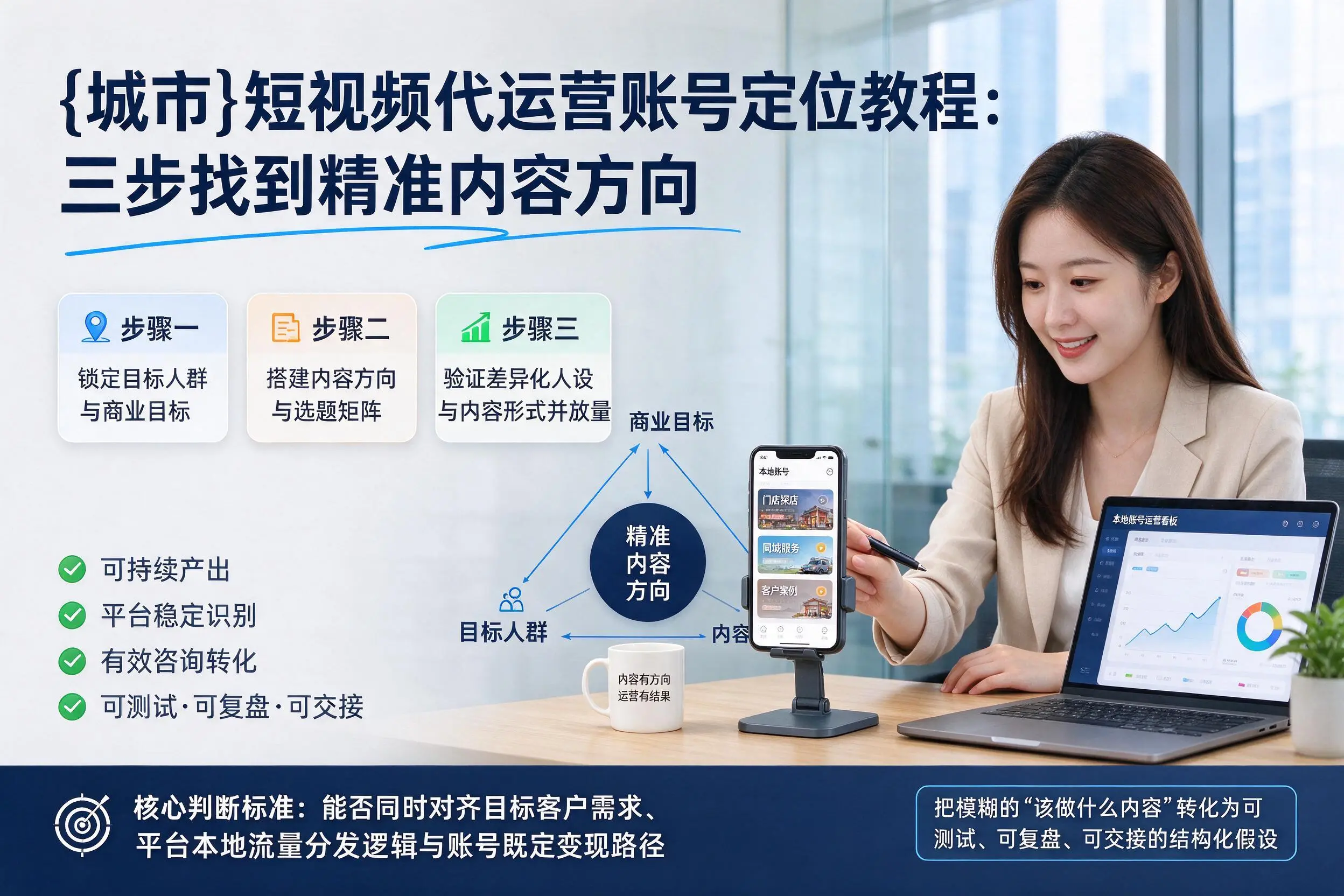 本溪短视频代运营账号定位教程：三步找到精准内容方向