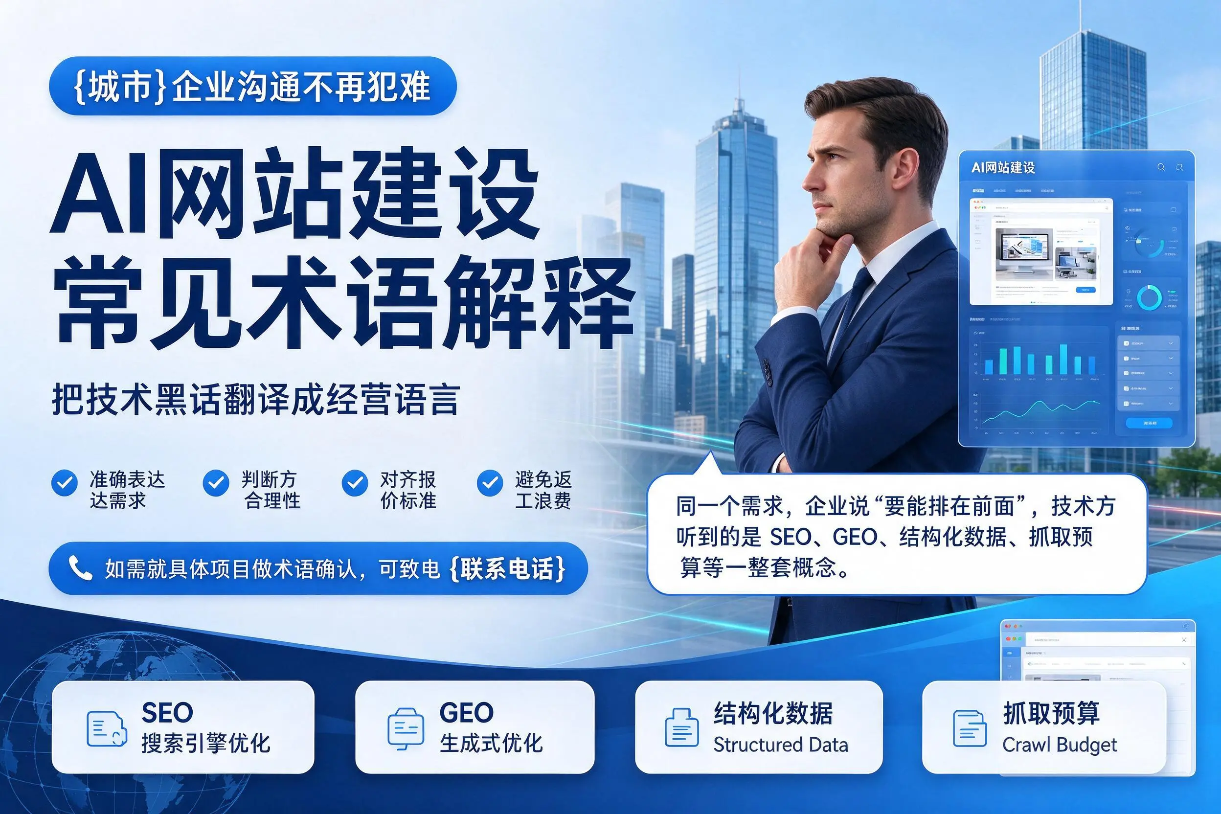 AI网站建设常见术语解释，本溪企业沟通不再犯难