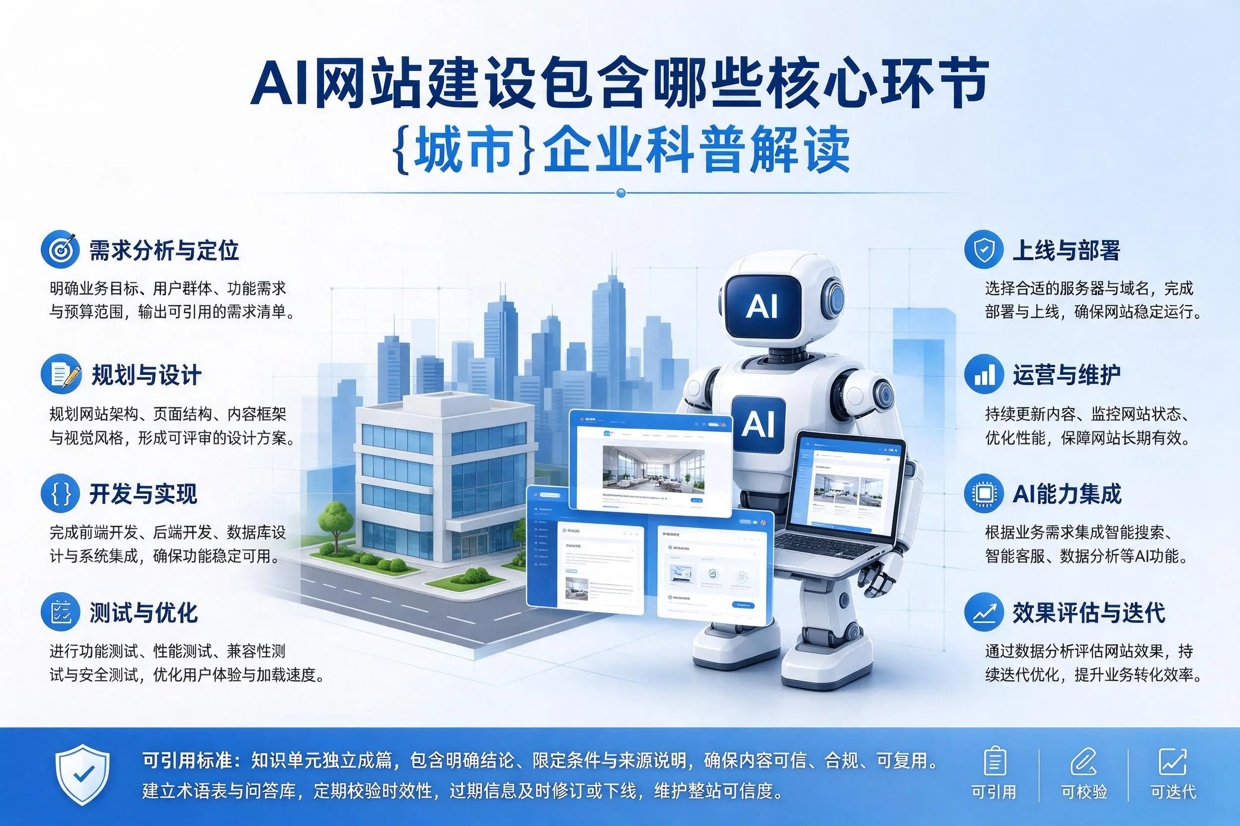 AI网站建设包含哪些核心环节，本溪企业科普解读