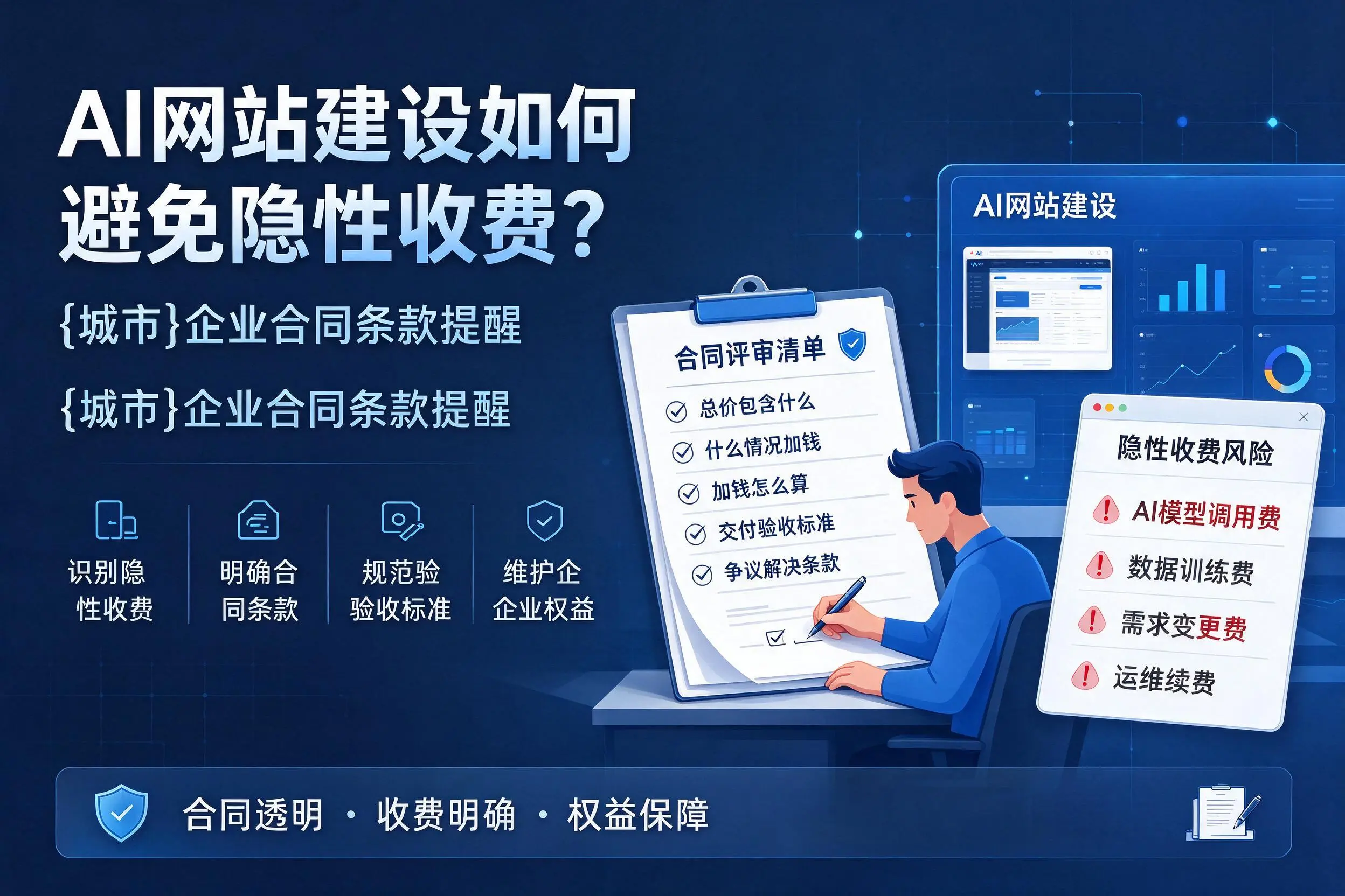 AI网站建设如何避免隐性收费？本溪企业合同条款提醒